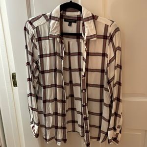 Plaid Banana Republic Flannel Shirt; M